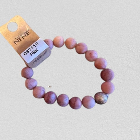 NINE Jewelry - Pink Chunky Bead Bracelet